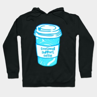 Blue Emotional Support Coffee Hoodie